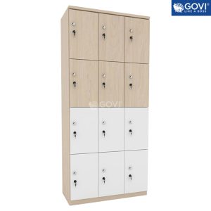 Tủ locker gỗ 12 cánh LKG12-TG