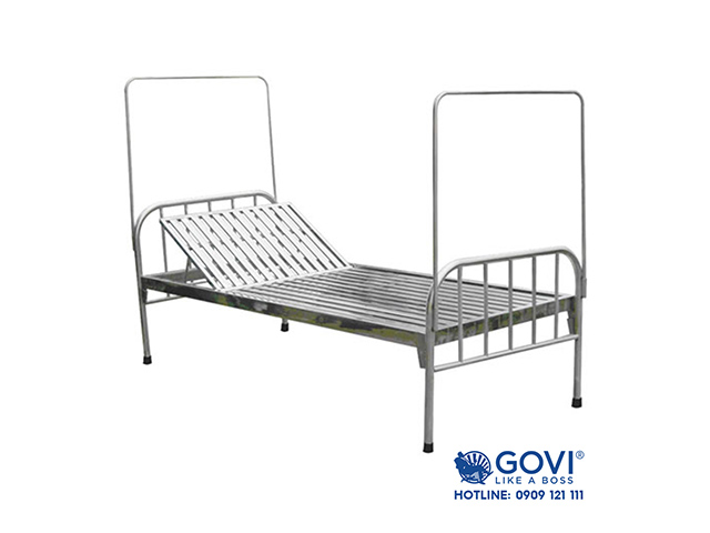Giường sắt đơn thường được dùng trong cơ sở y tế, bệnh viện
