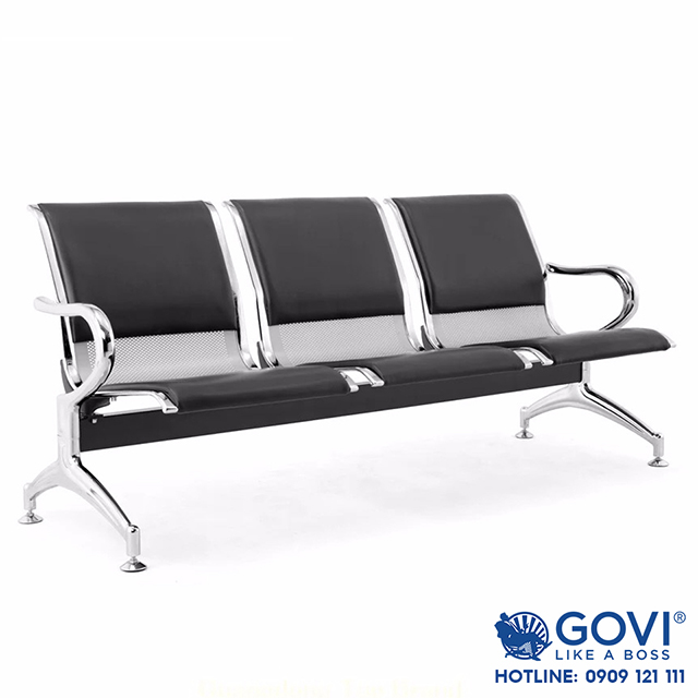 GC03-3 có 3 ghế ngồi hiện đại, được làm từ thép sơn tĩnh điện chắc chắn