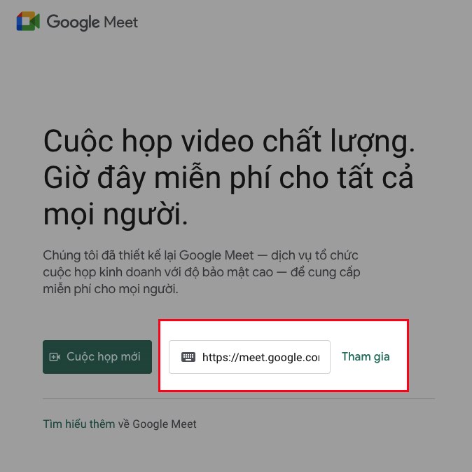 Cách tạo cuộc họp qua google meet