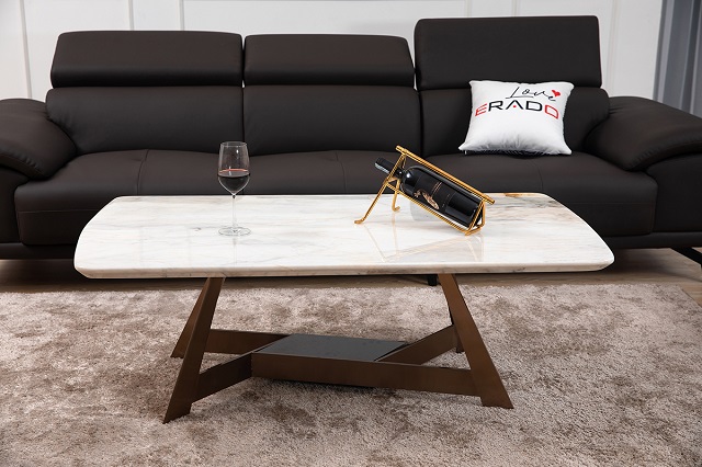 Bàn sofa mặt đá thiết kế đơn giản phù hợp phòng khách, văn phòng hiện đại