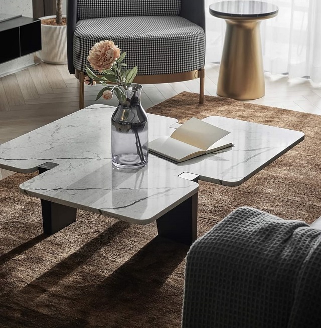 Bàn trà mặt đá cao cấp - Lựa chọn lý tưởng cho không gian phòng khách, khách sạn, văn phòng