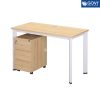 Bàn làm việc Oval OV01 khung trắng