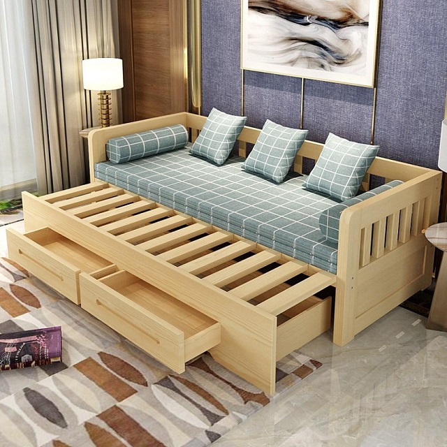 Sofa giường có thiết kế thông minh có thể đựng đồ phía dưới