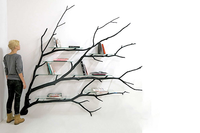 Kệ sách hình cây vừa là để chứa sách, vừa có chức năng trang trí để không gian thêm đẹp hơn