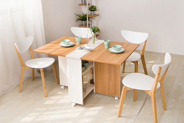 Bàn ghế gỗ Plywood được thiết kế trang trọng, đơn giản, phù hợp với nhiều không gian