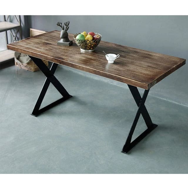 Bàn gỗ chữ X phong cách cổ điển