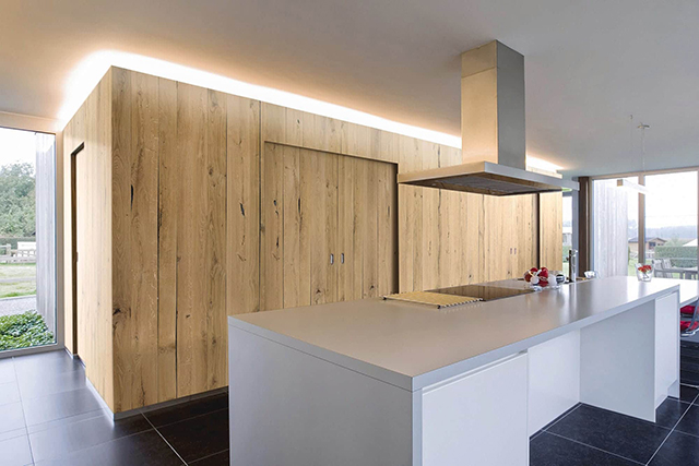 Gỗ Plywood được ứng dụng làm ốp tường thanh lịch, sang trọng, tinh tế