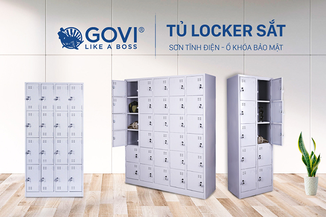 Tủ locker xuất hiện nhiều trong đời sống với thiết kế có nhiều ngăn nhỏ tiện dụng