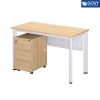Bàn làm việc Oval OV01B khung trắng