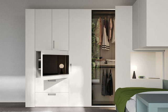 Tủ quần áo kết hợp kệ tivi mẫu số 4
