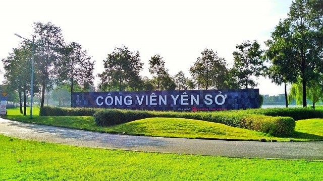 Công viên Yên Sở là một trong những địa điểm tổ chức team building gần Hà Nội nhất