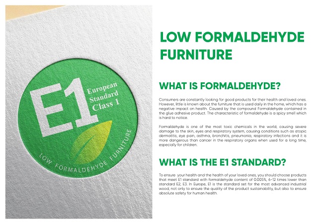 Tiêu chuẩn E1 là một tiêu chuẩn quan trọng đối với các nhà sản xuất nội thất