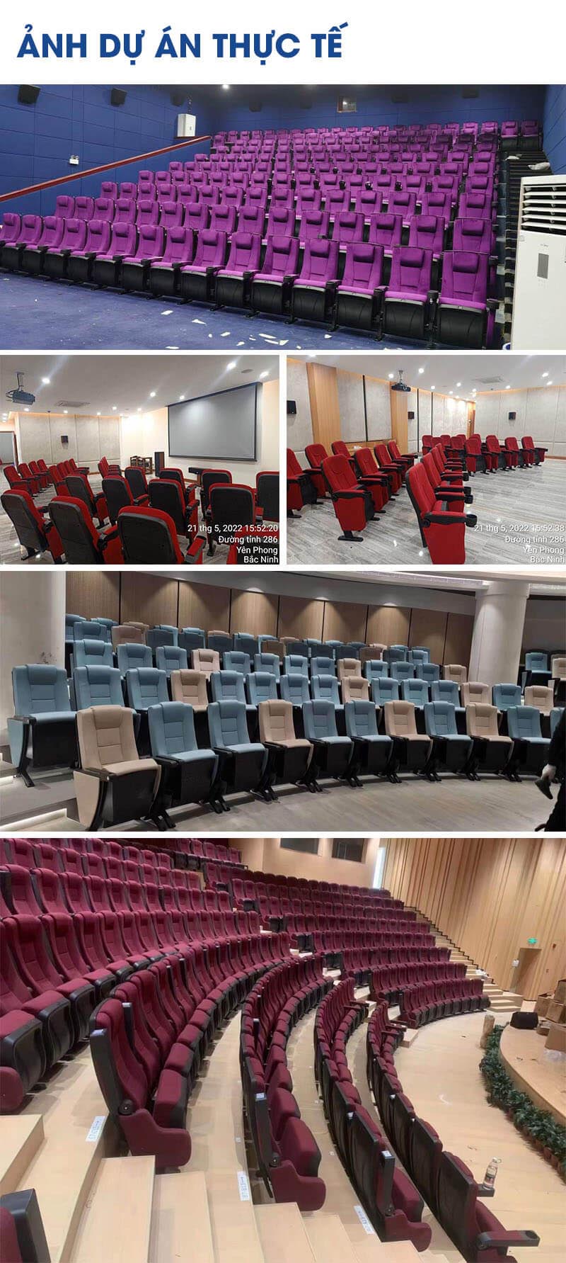 Các dự án cung cấp, lắp đặt ghế rạp phim của Govi