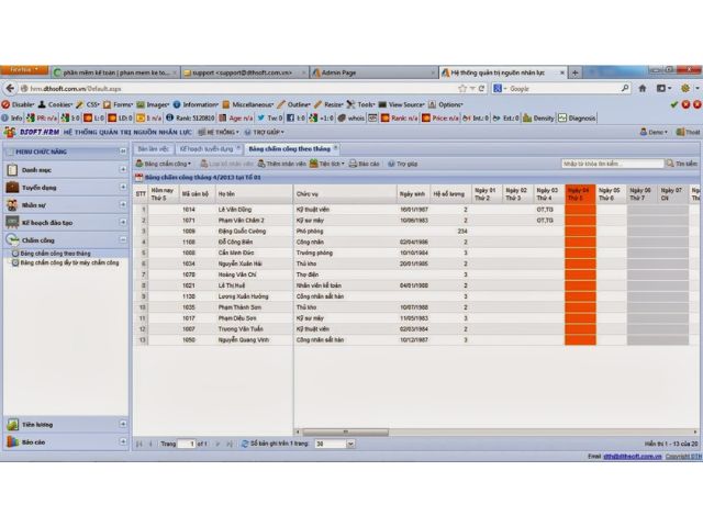 Phần mềm quản lý tính lương Dsoft HRM
