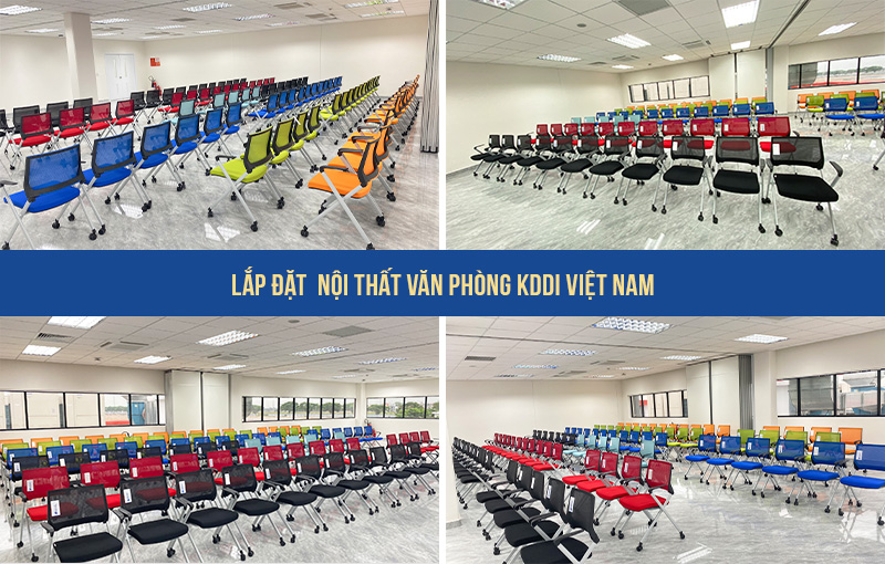 Tổng quan dự án lắp đặt nội thất văn phòng KDDI Việt Nam