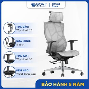 Ghế công thái học Ergonomic Solid S03 Grey