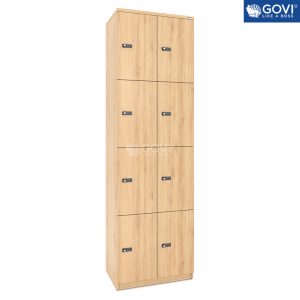 Tủ locker gỗ 8 cánh khóa mật mã LKG8MM-DV