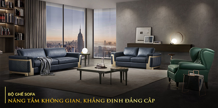 Bộ ghế sofa cao cấp – Điểm nhấn ấn tượng cho không gian sống hiện đại