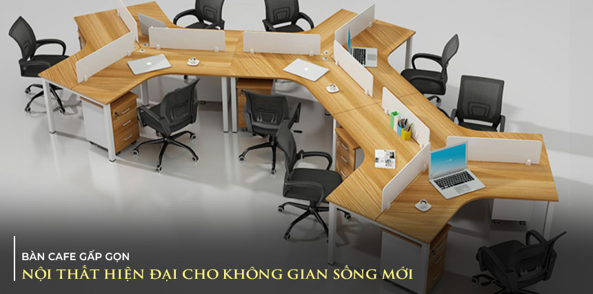 Cụm bàn làm việc 10 người - giải pháp không gian tiện ích và đồng bộ