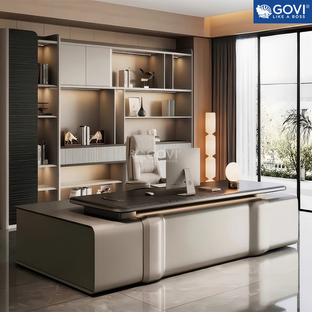 Bàn giám đốc chữ L mẫu Reno RE03