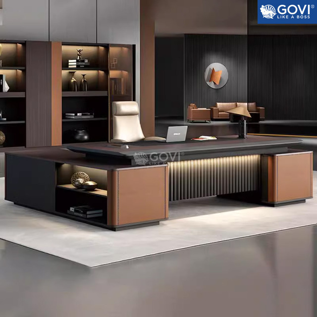 Bàn giám đốc chữ L mẫu Nova NV01