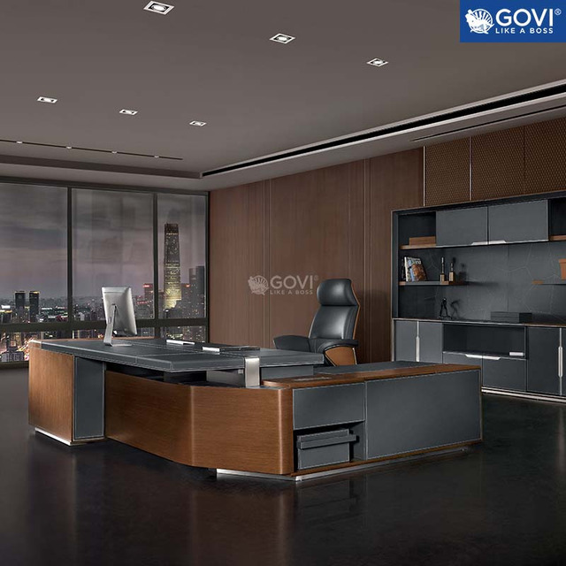 Bàn giám đốc chữ L mẫu Lusso W-68A