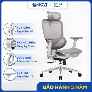 Ghế Công thái học Ergonomic Maris Grey