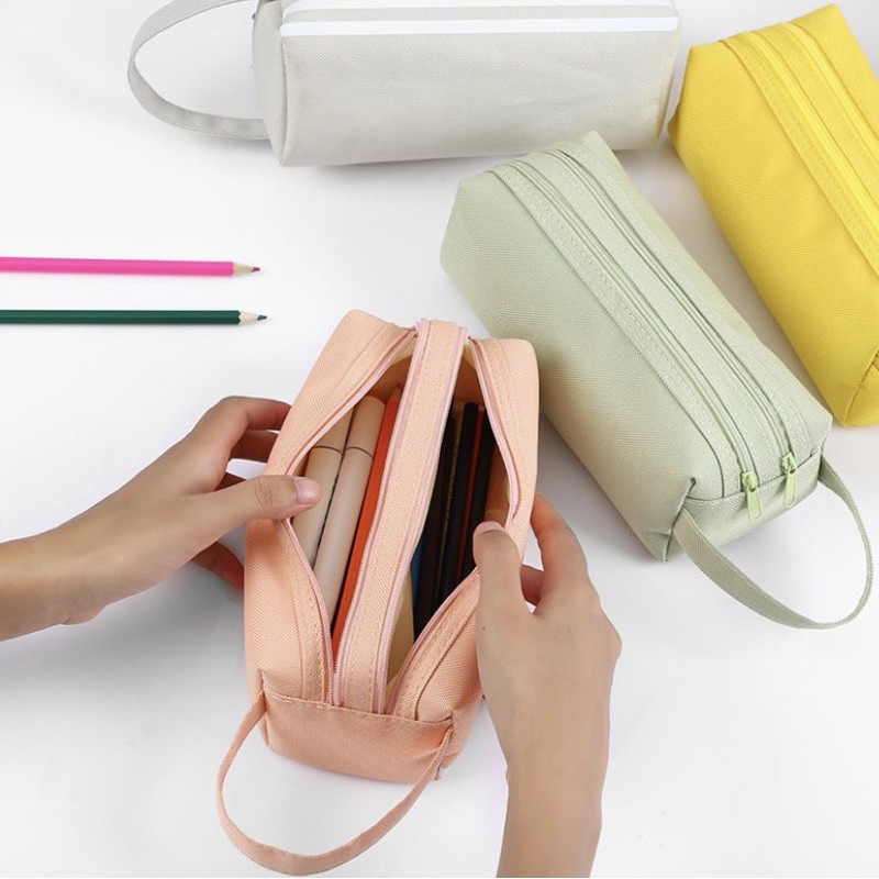 Hộp bút để bàn vải canvas 