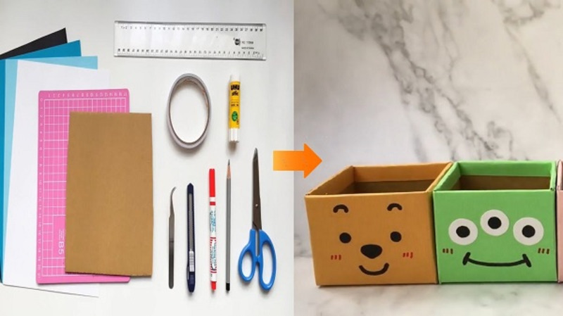 Bìa cứng (Carton) làm hộp bút