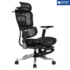 Ghế công thái học Ergonomic Govi Armor 06 Black (Footrest)