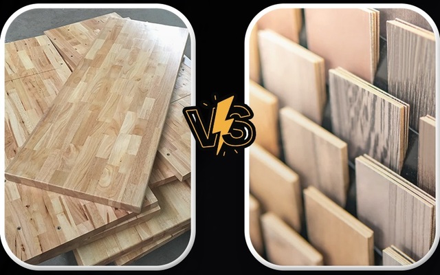 so sánh gỗ cao su và gỗ công nghiệp