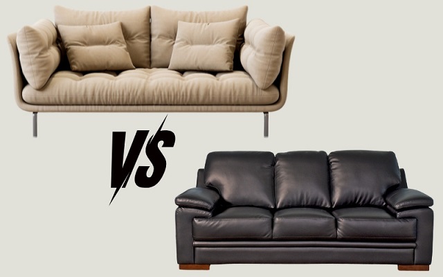 chọn mua sofa nỉ và sofa da