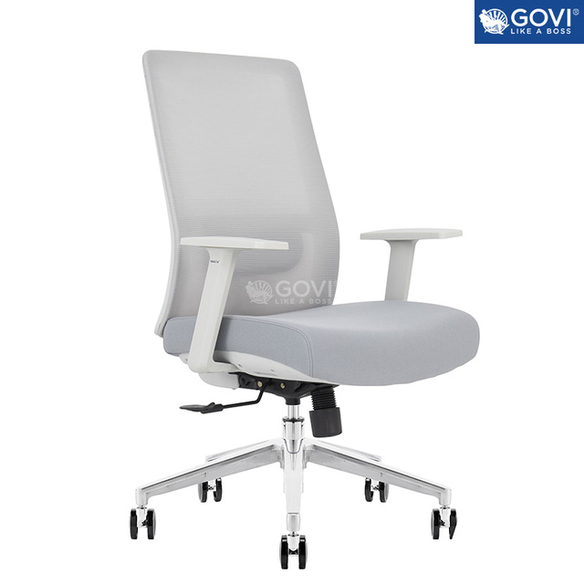 Ghế xoay màu trắng bằng lưới Ryan R25b