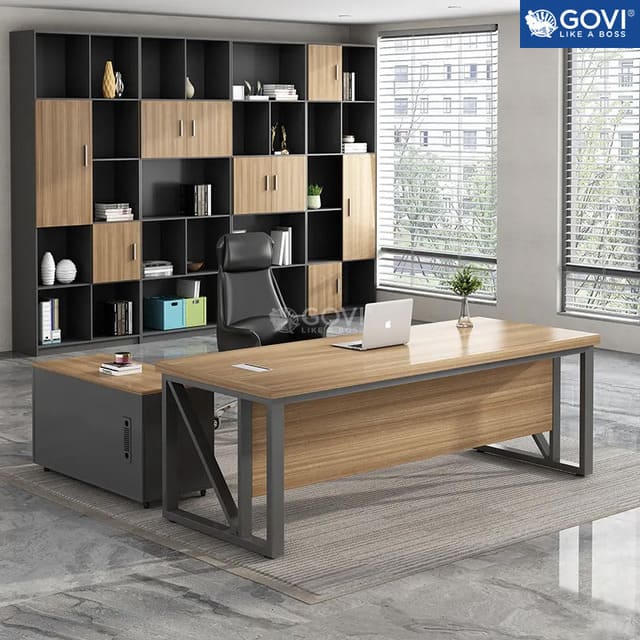 Bàn làm việc gỗ công nghiệp MDF dài 1m6 mẫu số 2