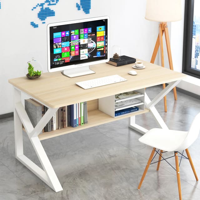 Bàn làm việc 80cm có kệ sách mẫu số 2
