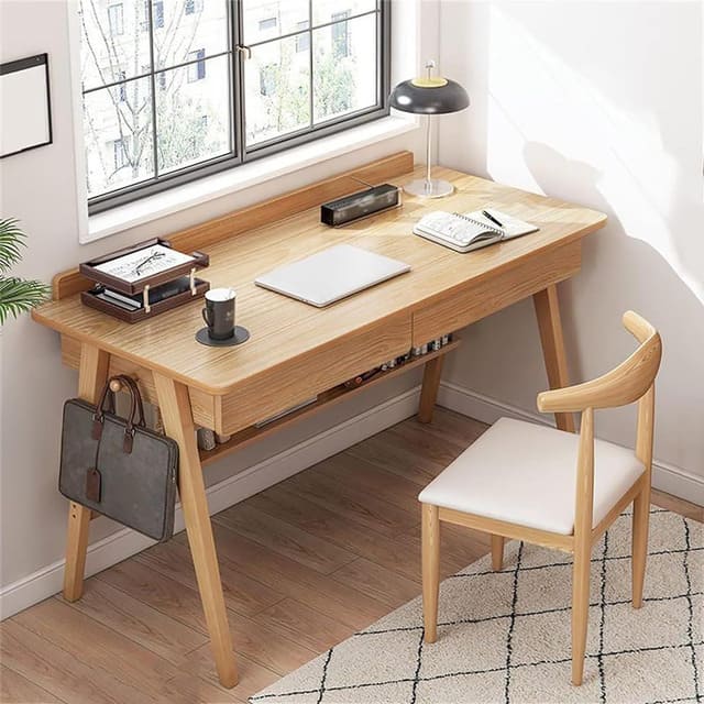 Bàn làm việc 80cm gỗ tự nhiên mẫu số 1