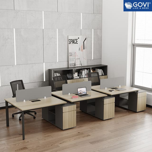 Cụm bàn làm việc 6 người