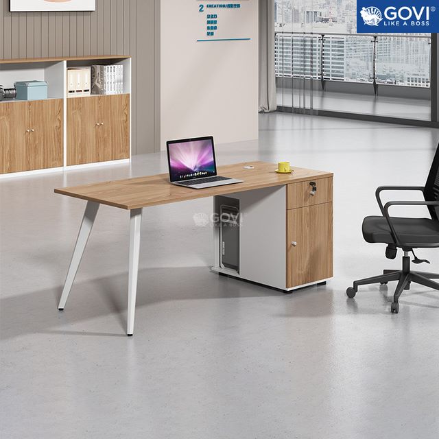 Bàn làm việc kế toán chân sắt mẫu số 4