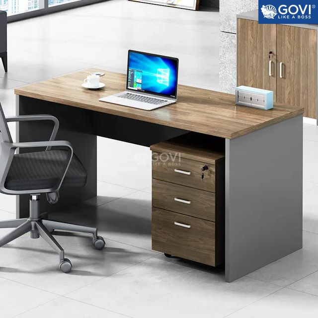Bàn làm việc gỗ cho kế toán mẫu số 4