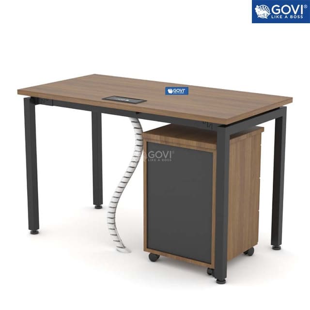 Bàn làm việc màu đen khung kim loại mẫu số 1