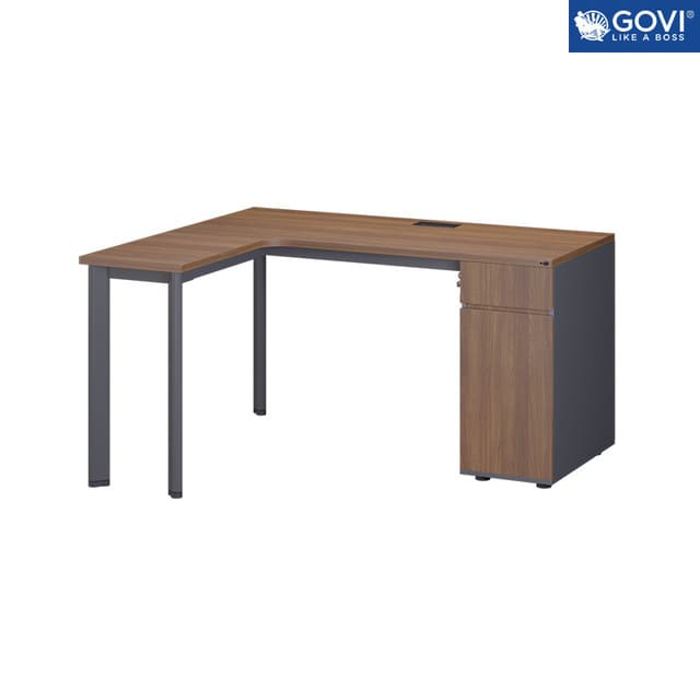 Bàn chữ L màu đen mẫu số 3