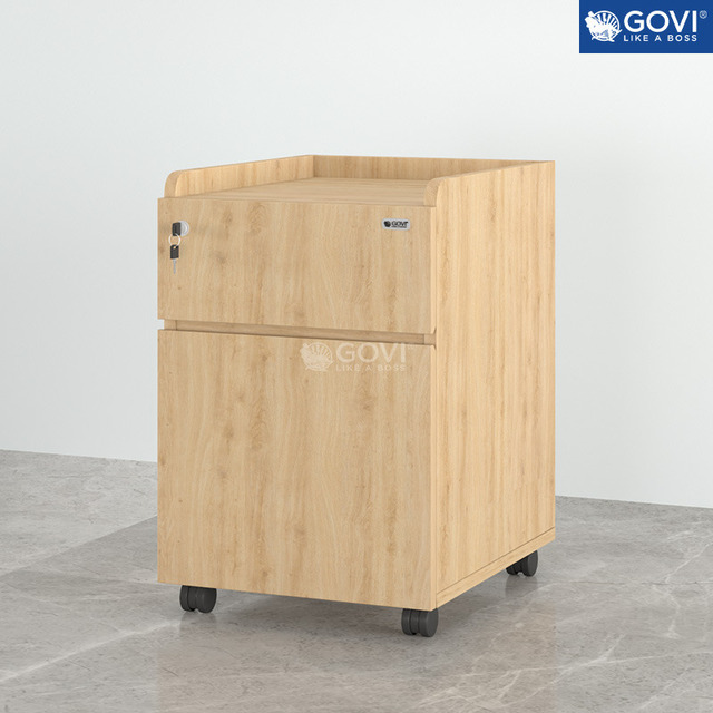 Tủ hồ sơ để gầm bàn làm việc 2 ngăn HT02A-DV