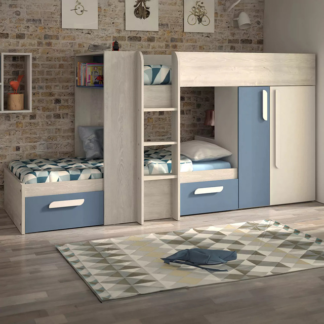 Giường tầng kết hợp tủ quần áo mẫu số 4