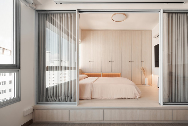 Giường bục liền tủ quần áo mẫu số 3