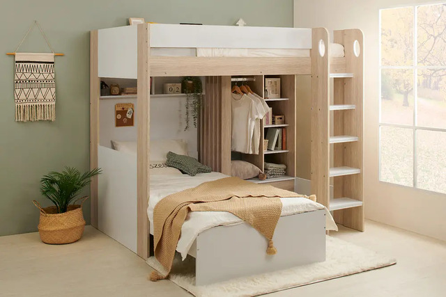 Giường tầng kết hợp tủ quần áo mẫu số 2
