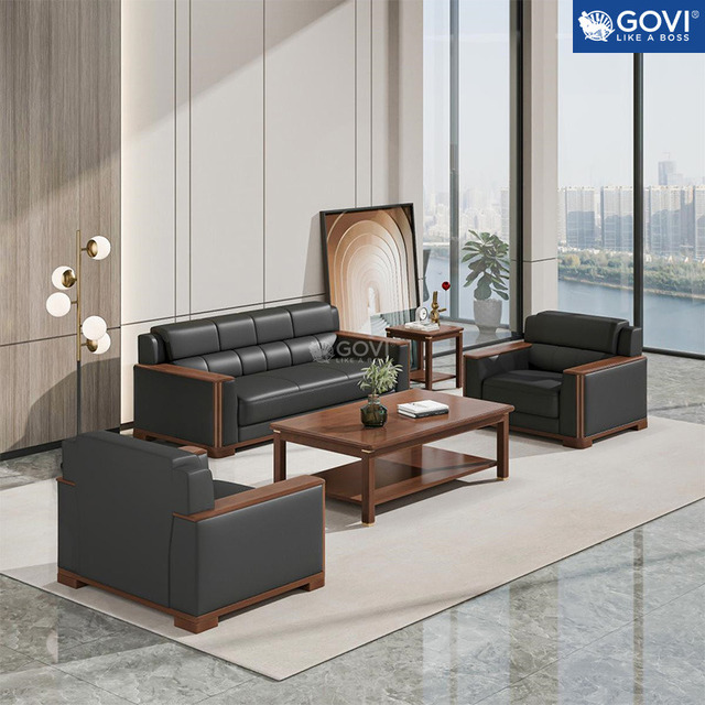 Bộ ghế sofa văn phòng màu đen