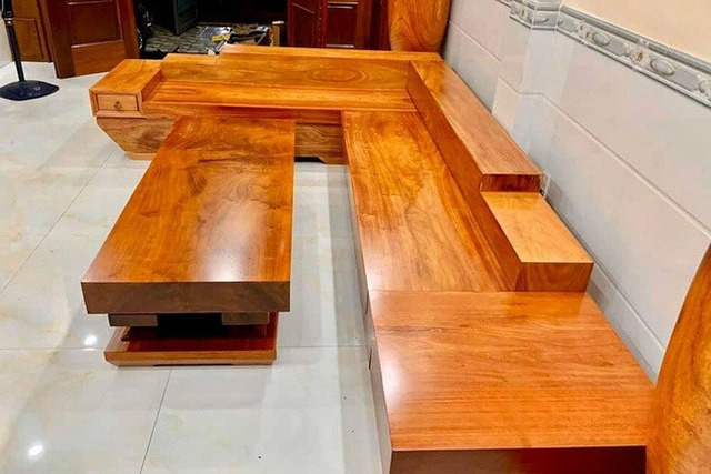 Sofa gỗ nguyên khối phòng khách