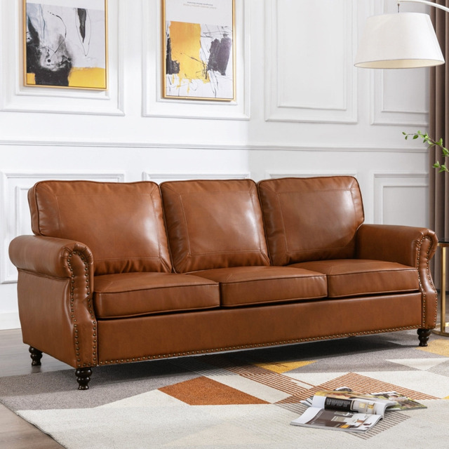 Ghế sofa văng bằng da simili sang trọng