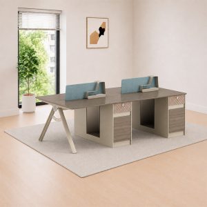 Cụm bàn làm việc nhập khẩu 4 người LV-Z66-2412